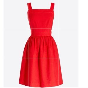 J. Crew Apron Style Red Dress